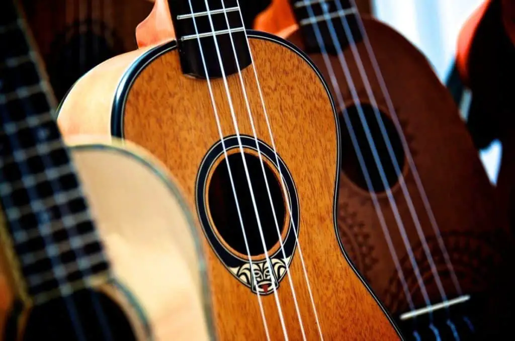 ukuleles newly strung