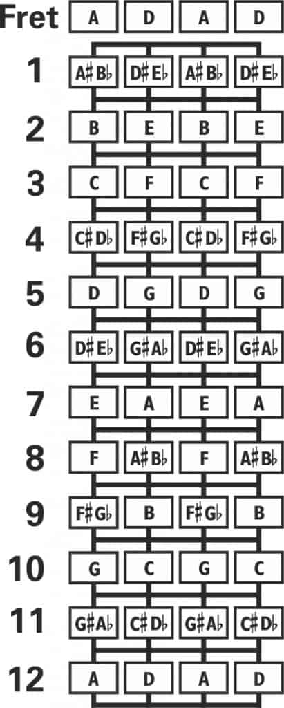 ADAD Fretboard for the Irish Bouzouki